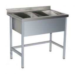 Ванна моечная двухсекционная из нержавеющей стали