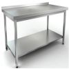 Стол производственный из нержавеющей стали (с полкой и бортом)