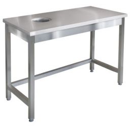 Стол производственный с отверстием для пищевых отходов