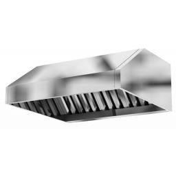 Зонт пристенный вытяжной с фильтрами из нержавеющей стали