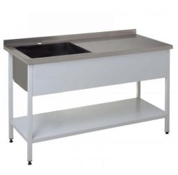 Стол производственный с ванной моечной из нержавеющей стали