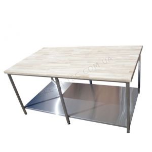 Стол кондитерский для теста, мучных работ с деревянной столешницей