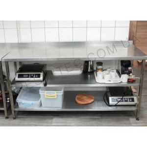 Стол производственный из нержавеющей стали с 2 полками