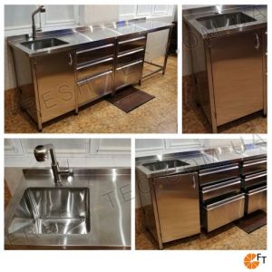 Стол-тумба из нержавеющей стали